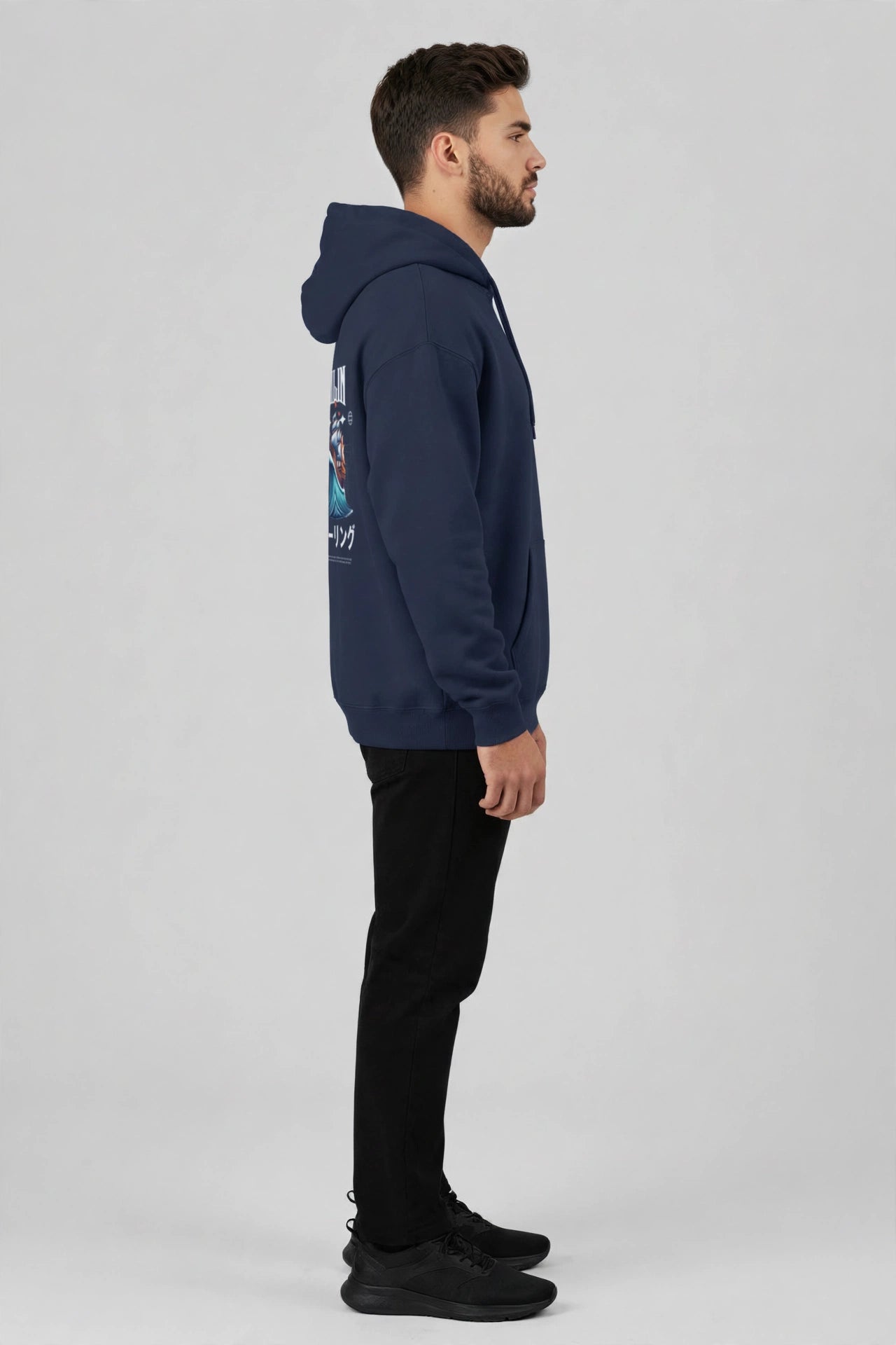 Sailing Print Unisex Terry Pullover Hoodie