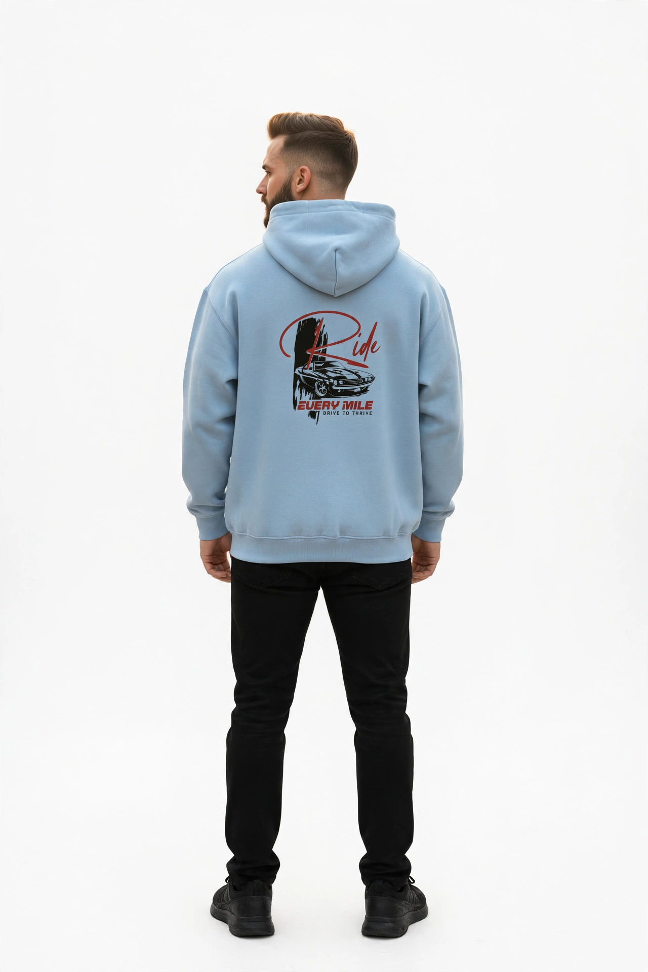 Ride Every Mile Hoodie – Premium 300 GSM Cotton Hoodie