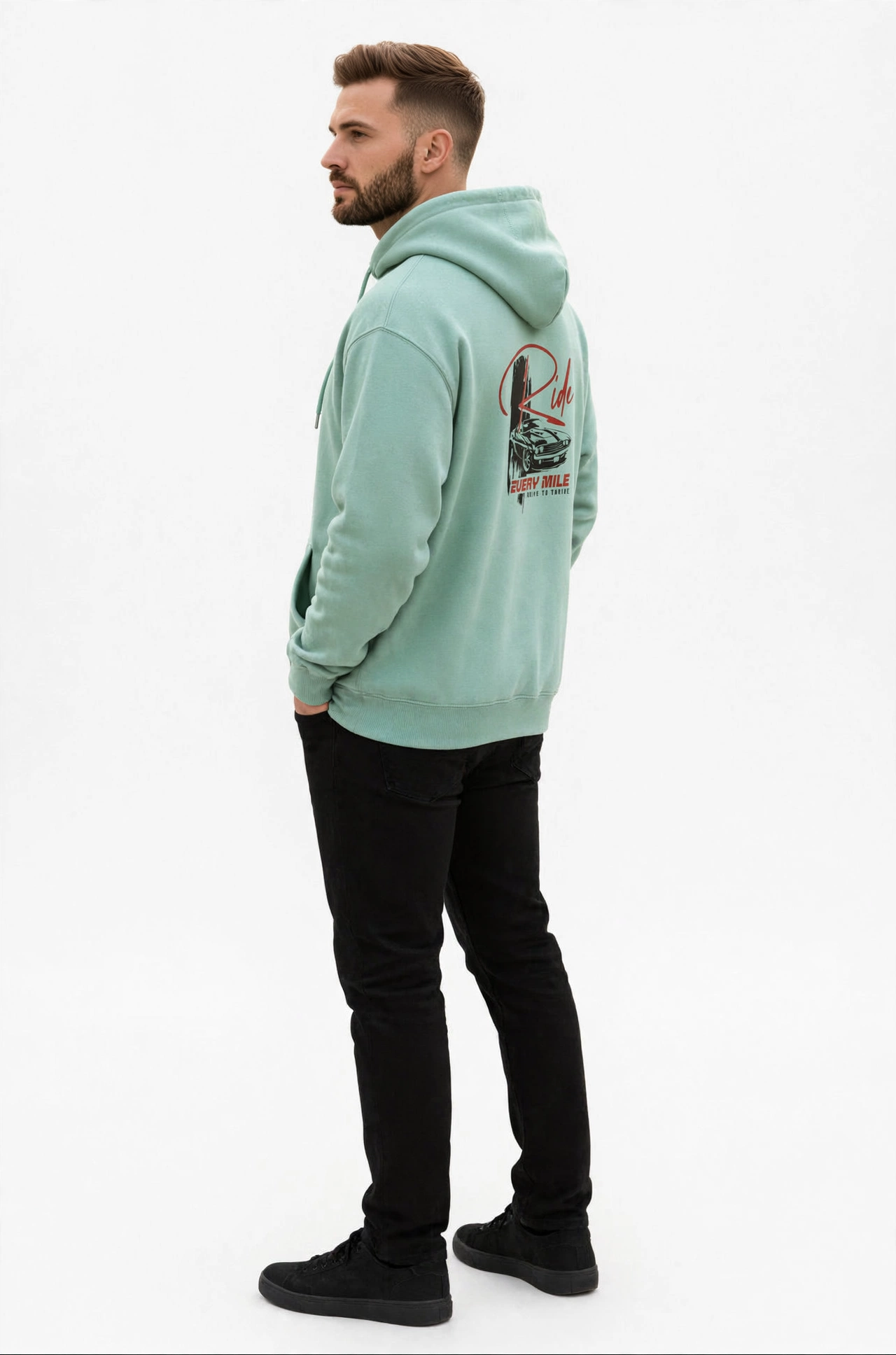 Ride Every Mile Hoodie – Premium 300 GSM Cotton Hoodie