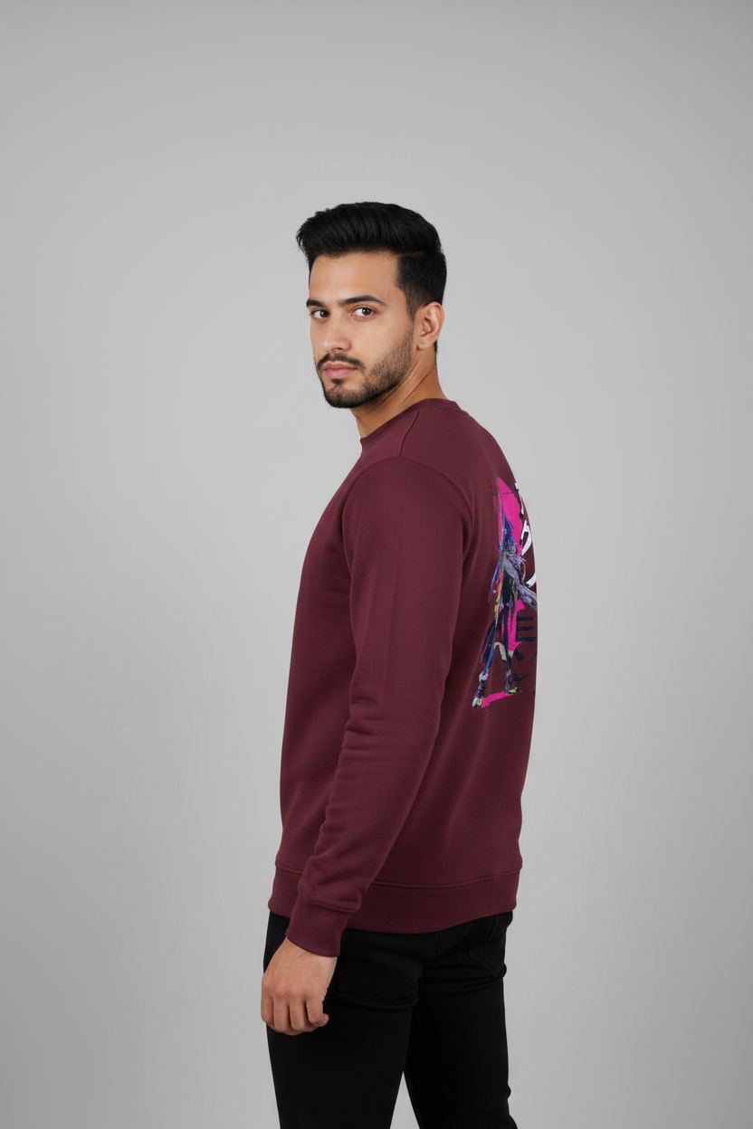 45 Back Right Maroon