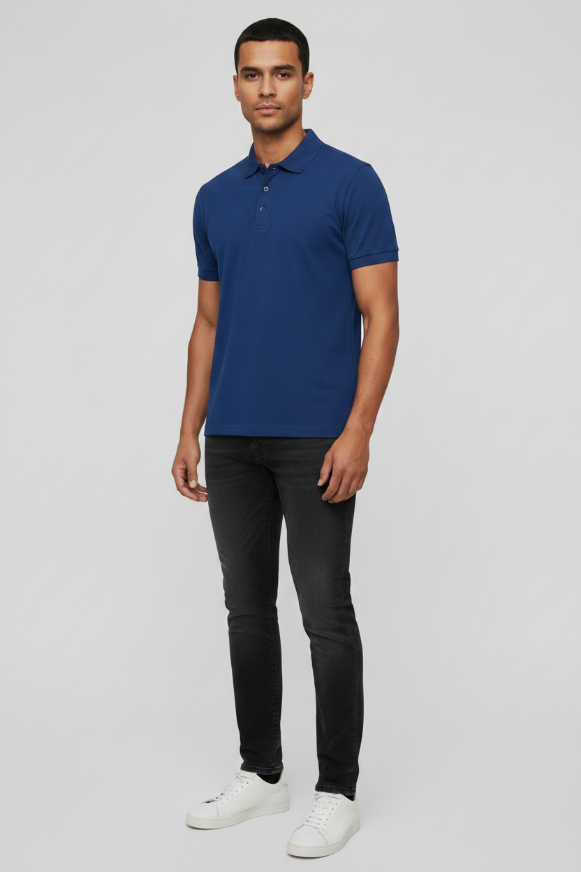 45° Front Left – Royal Blue Polo