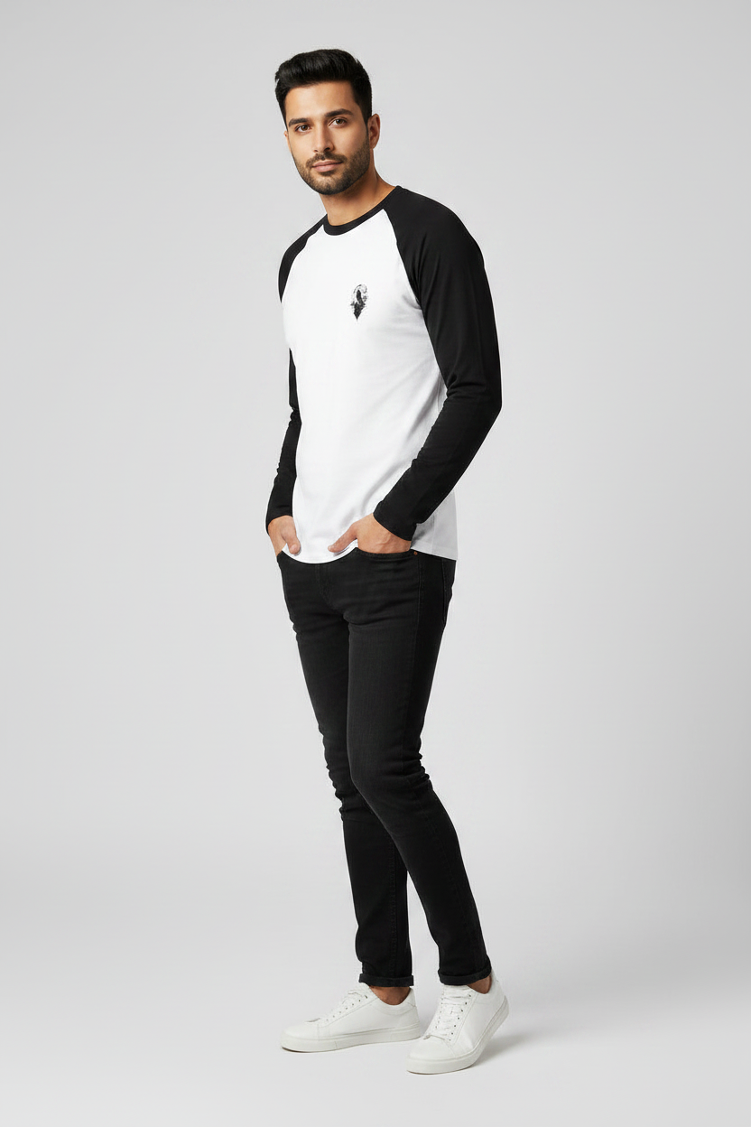 45 Front Left - White/Black