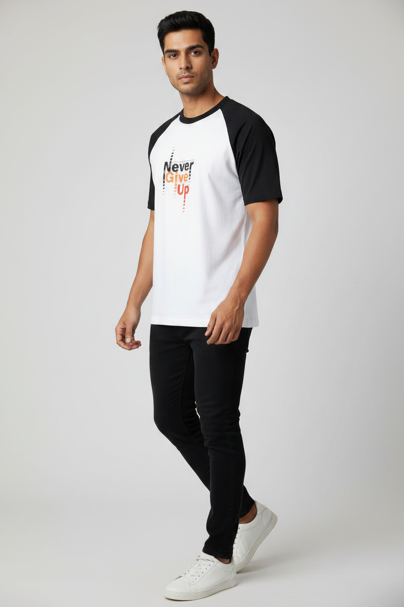 45 Front Left - White/Black