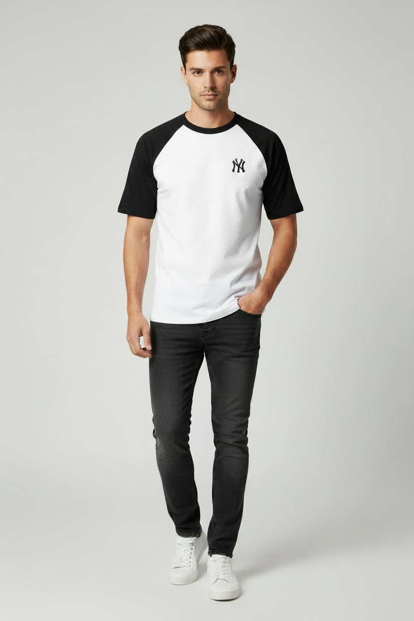 45 Front Left - White/Black