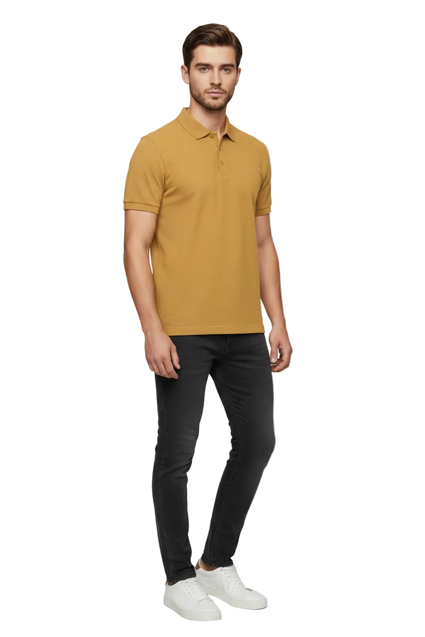 45° Front Right – Golden Yellow Polo