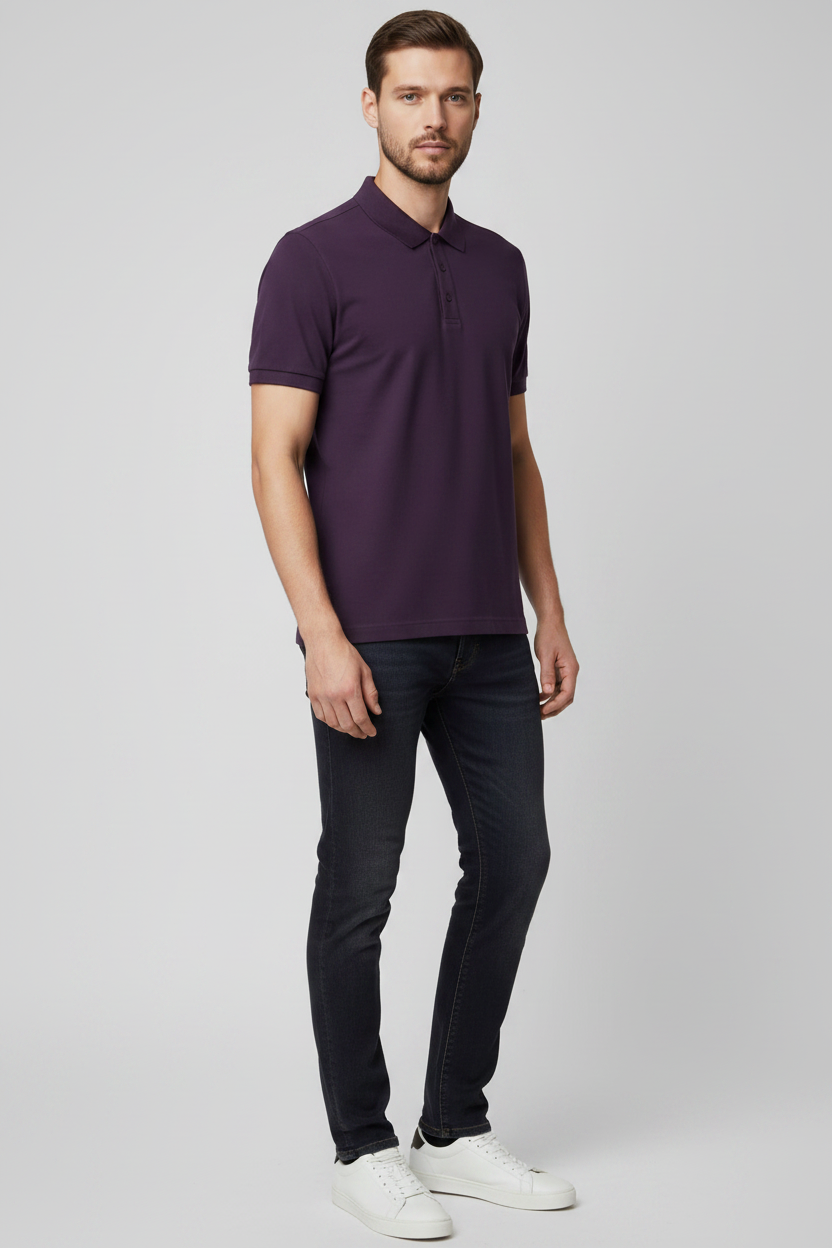 45° Front Right – Purple Polo