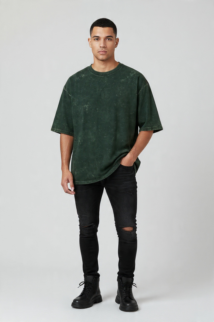 Acid Wash Oversized Tee