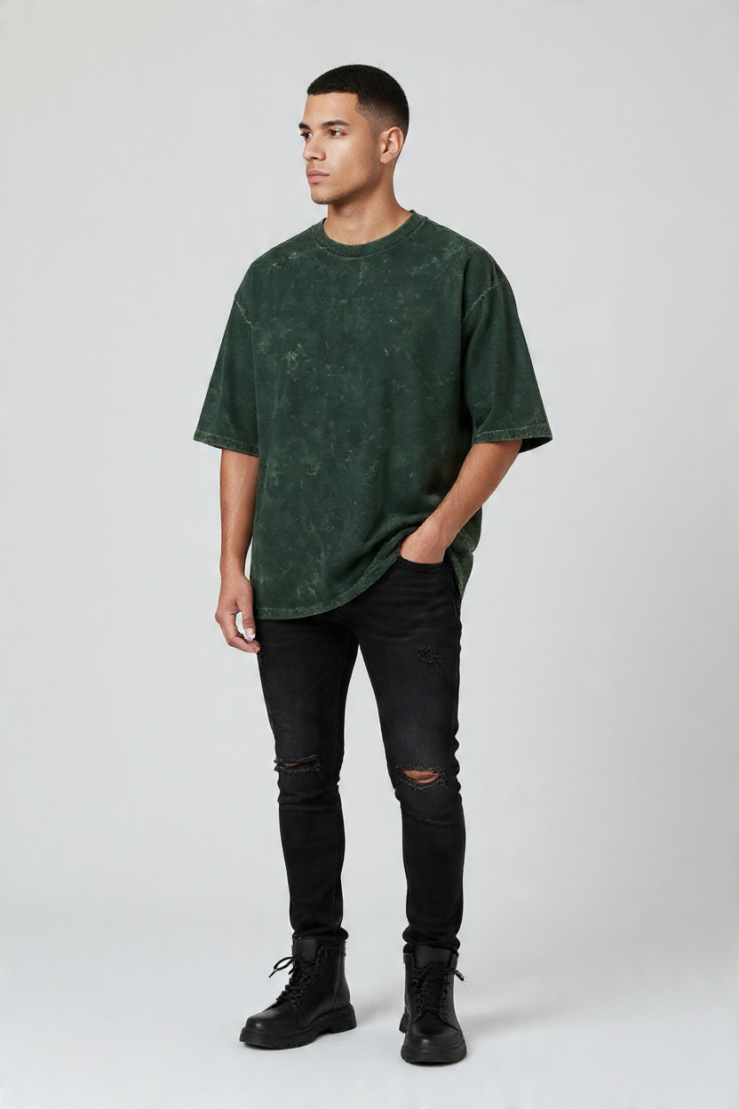 Acid Wash Oversized Tee