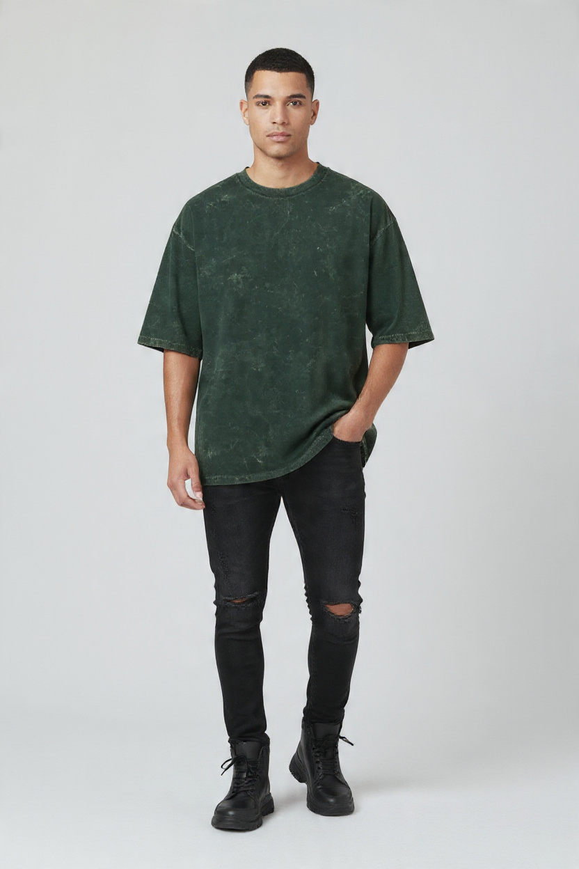 Acid Wash Oversized Tee