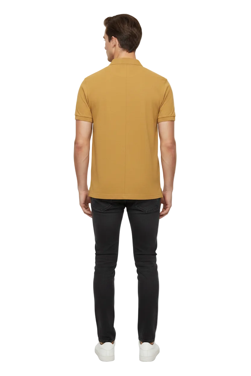 Back View – Golden Yellow Polo