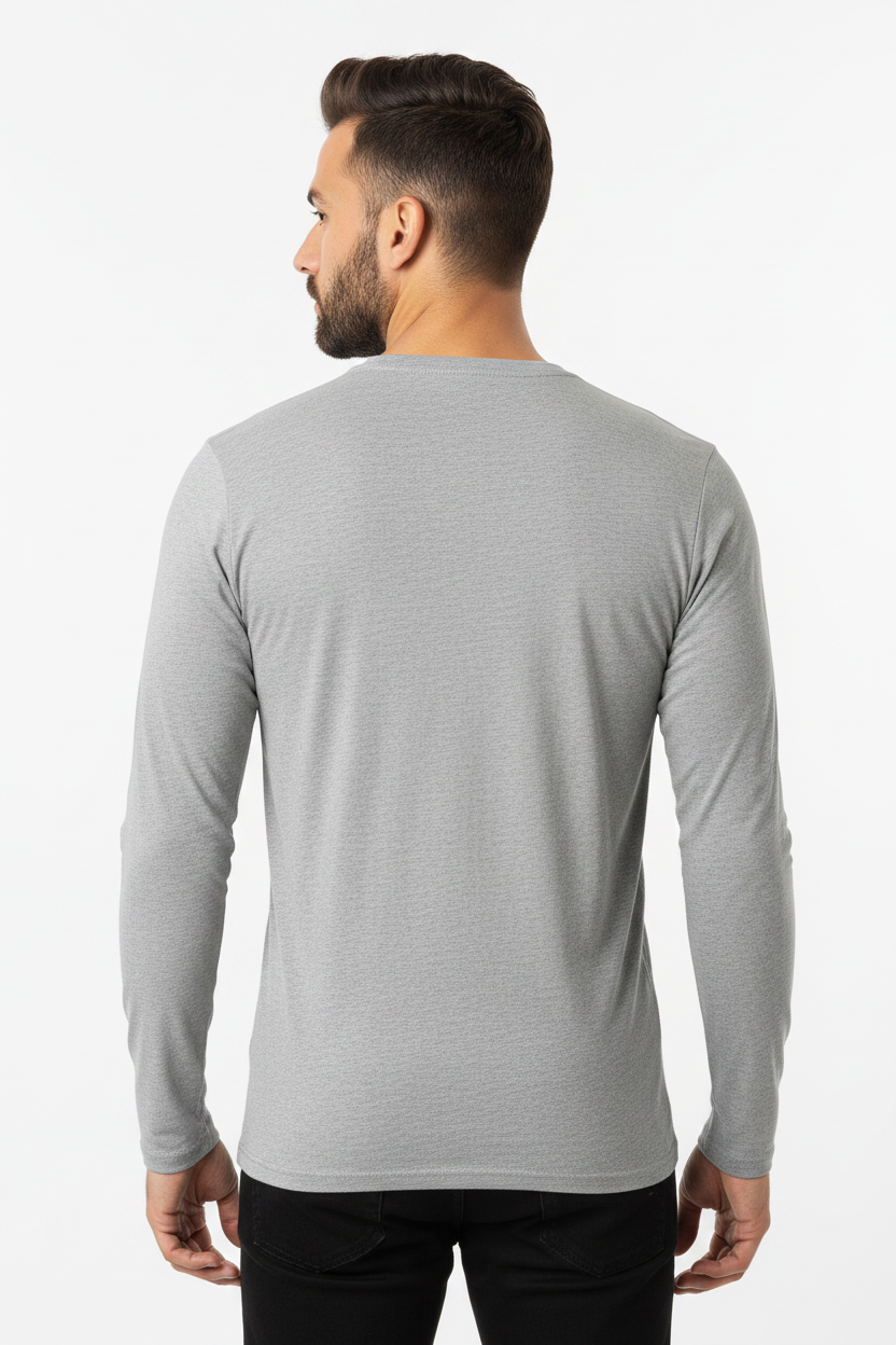 Back View - Grey Melange
