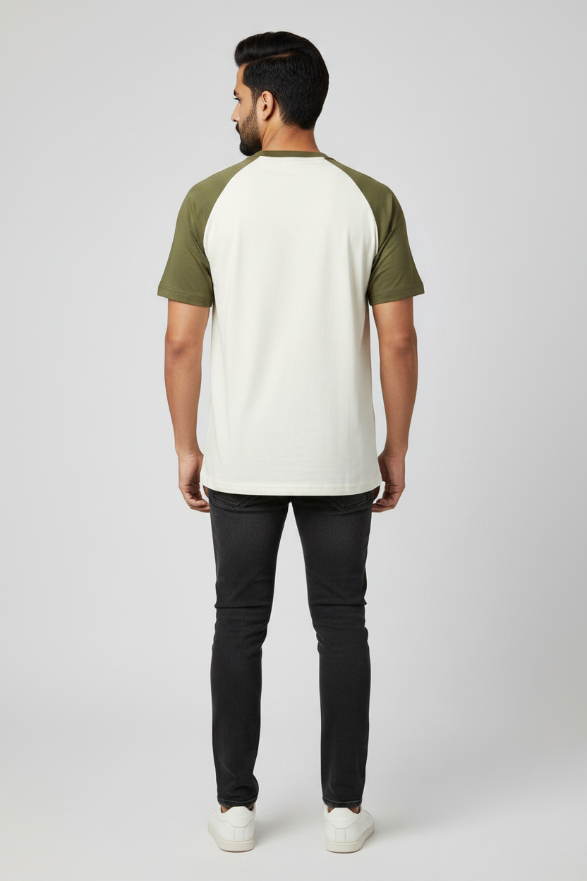 Back View - Off-white/Olive