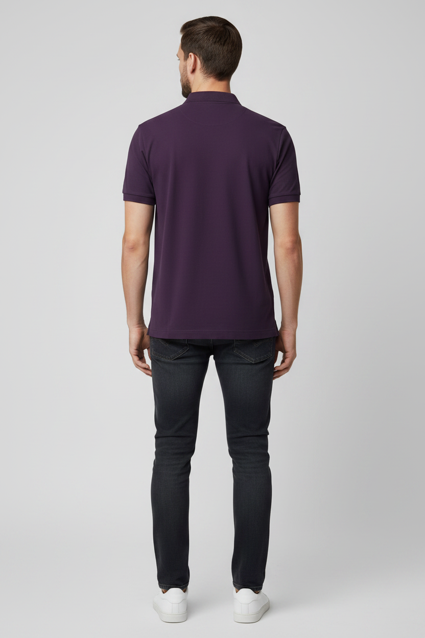 Back View – Purple Polo
