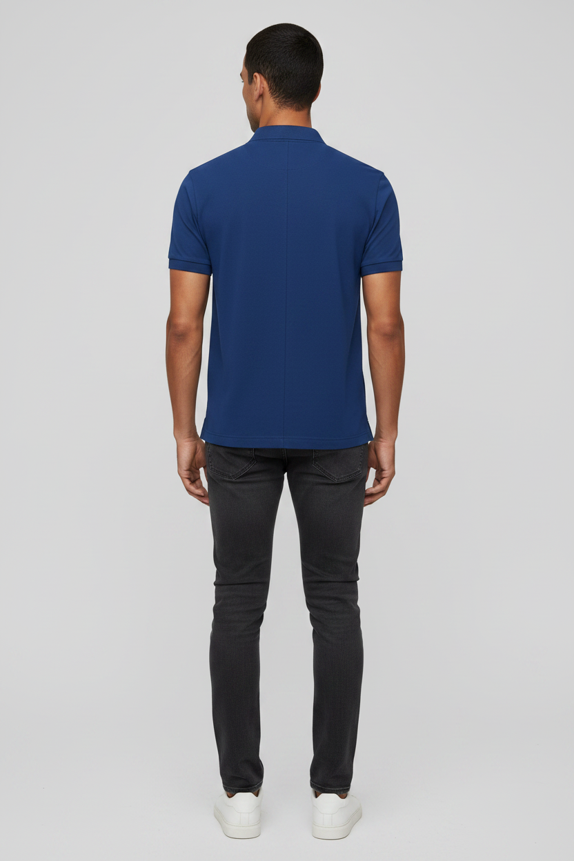 Back View – Royal Blue Polo