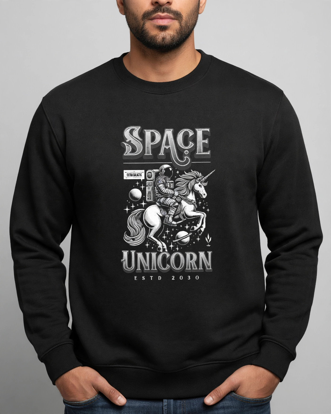 Space Unicorn Oversized Sweatshirt