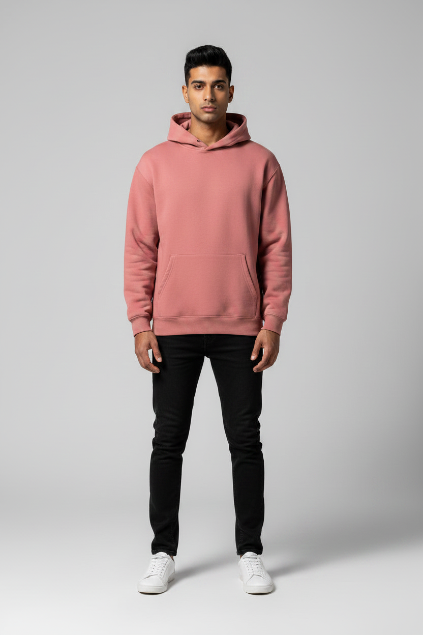 Down Town Hoodie Coral – Front View
