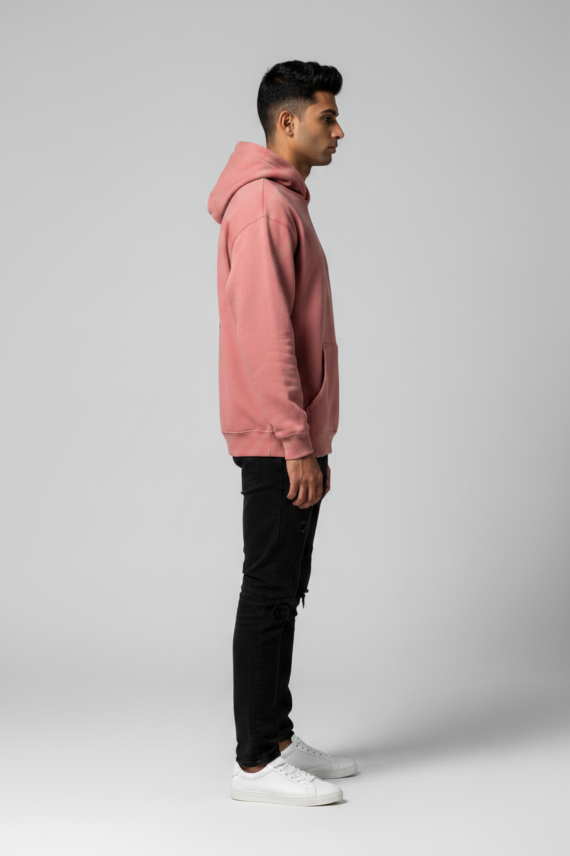 Down Town Hoodie Coral – Right Side View