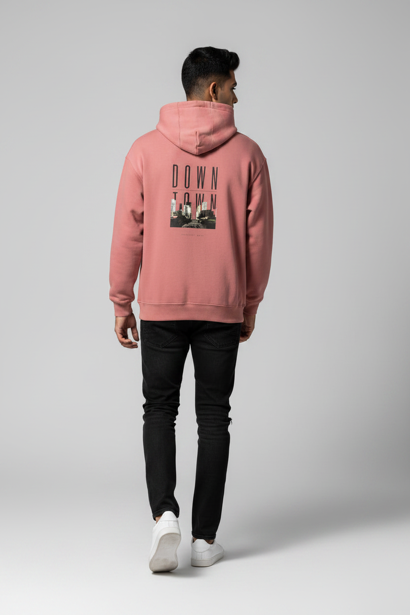 Down Town Hoodie Coral – Walking Back