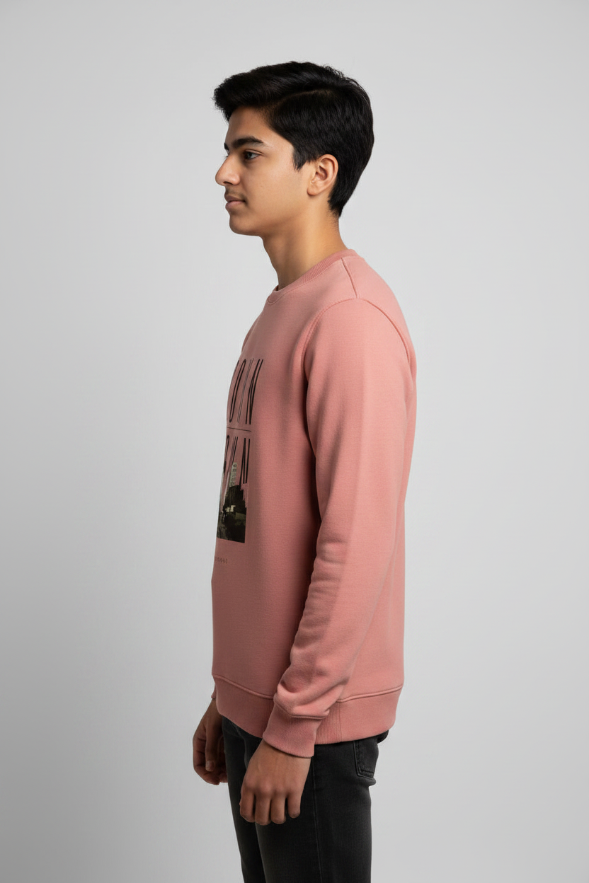 Down Town Sweatshirt Coral – Left Side View