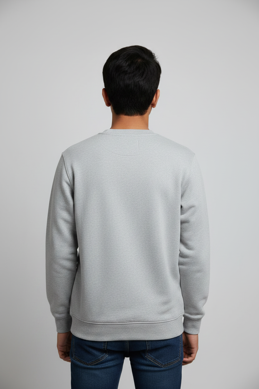Down Town Sweatshirt Grey Melange – Back View
