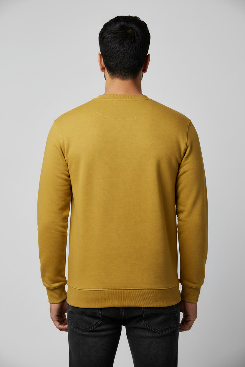 Down Town Sweatshirt Mustard Yellow – Back View