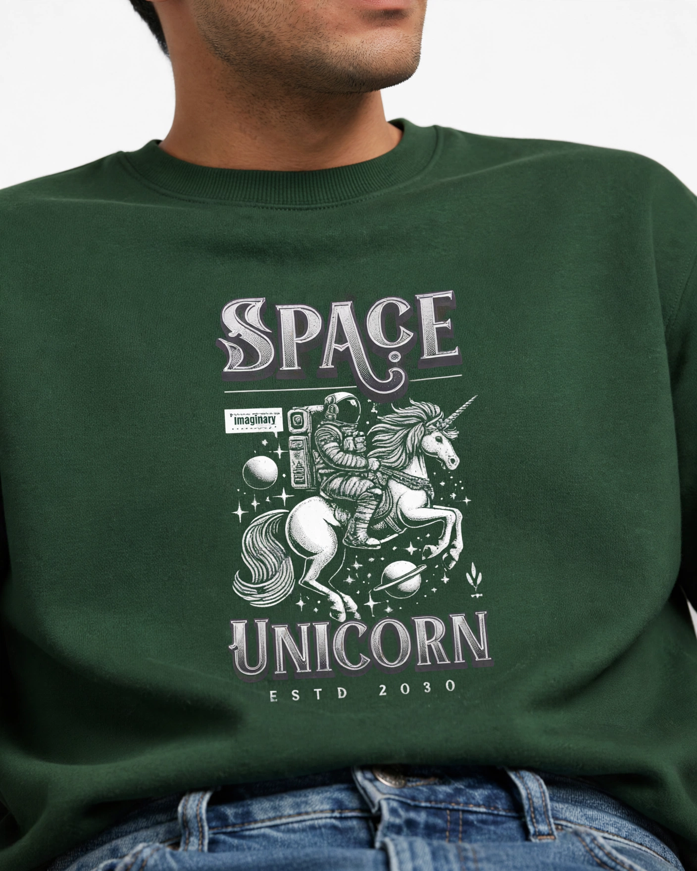 Space Unicorn Oversized Sweatshirt