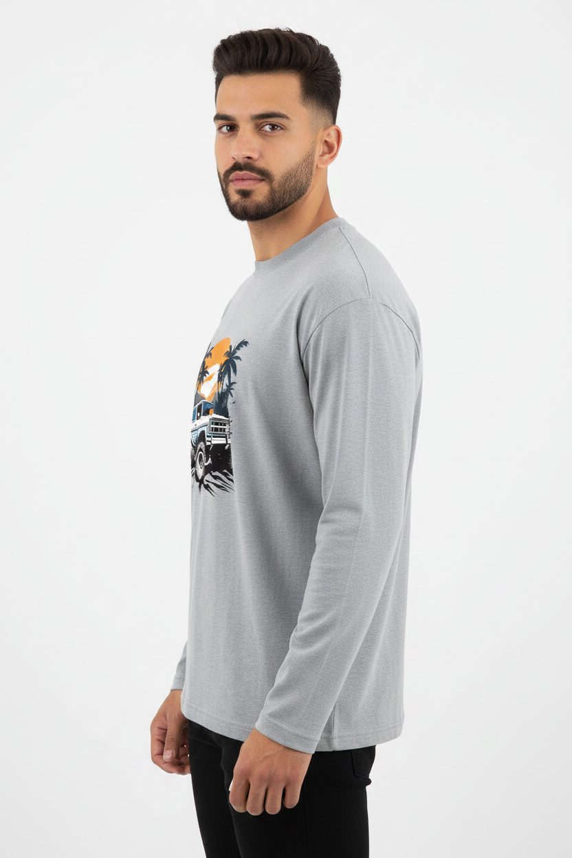 Beach Ride Full Sleeve T-Shirt – Unisex Cotton