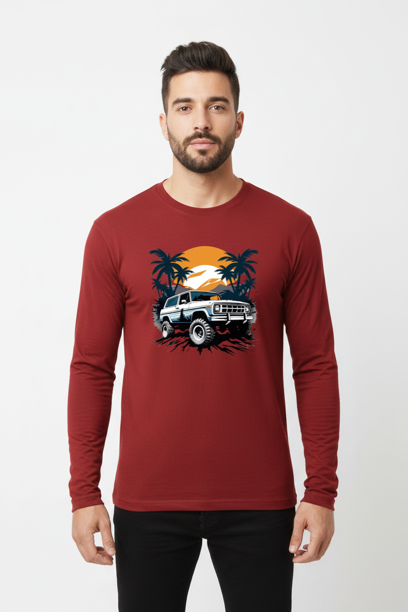 Beach Ride Full Sleeve T-Shirt – Unisex Cotton