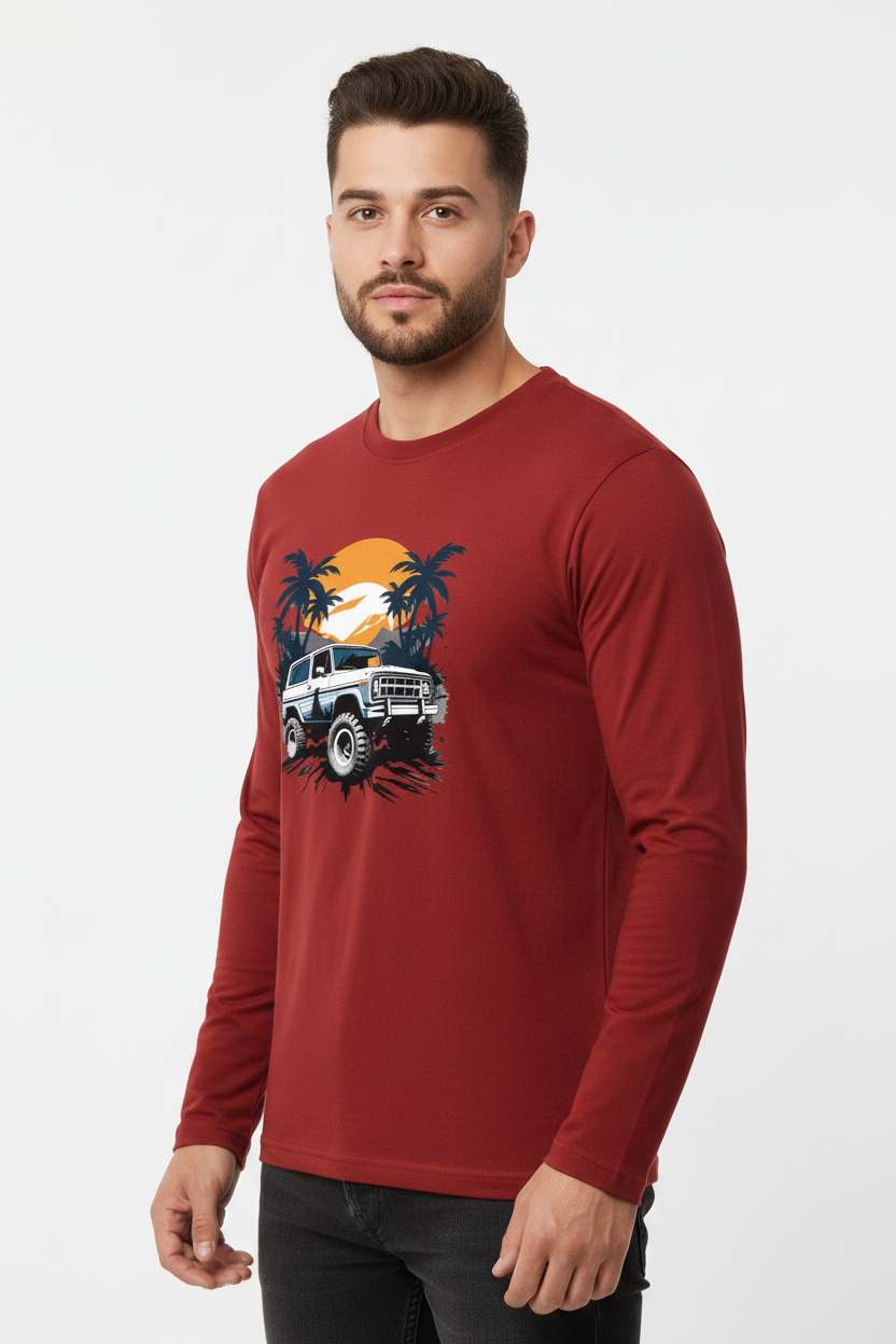 Beach Ride Full Sleeve T-Shirt – Unisex Cotton