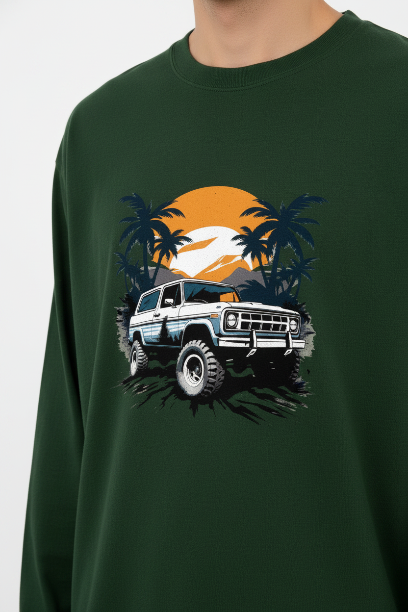 Beach Ride Full Sleeve T-Shirt – Unisex Cotton