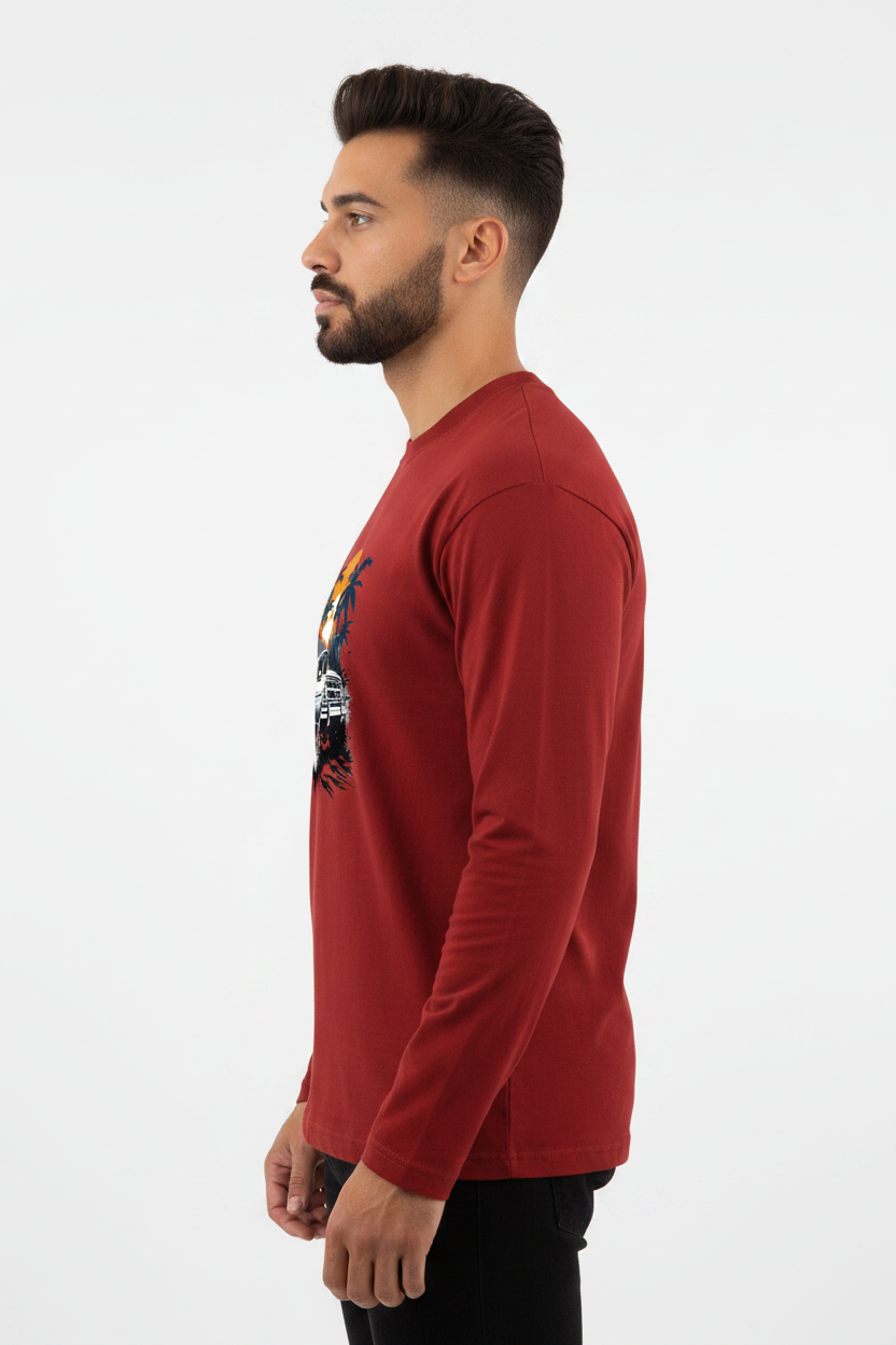 Beach Ride Full Sleeve T-Shirt – Unisex Cotton