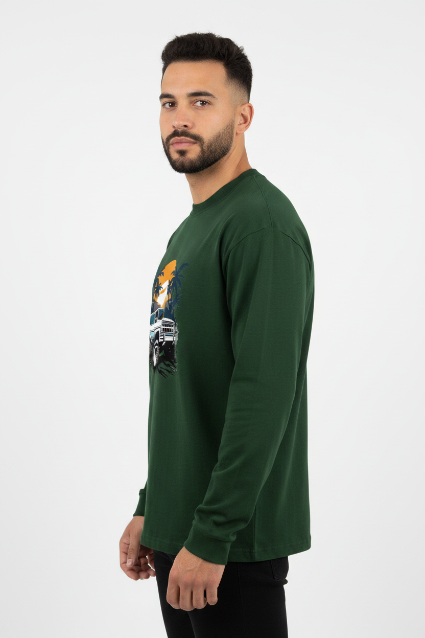 Beach Ride Full Sleeve T-Shirt – Unisex Cotton