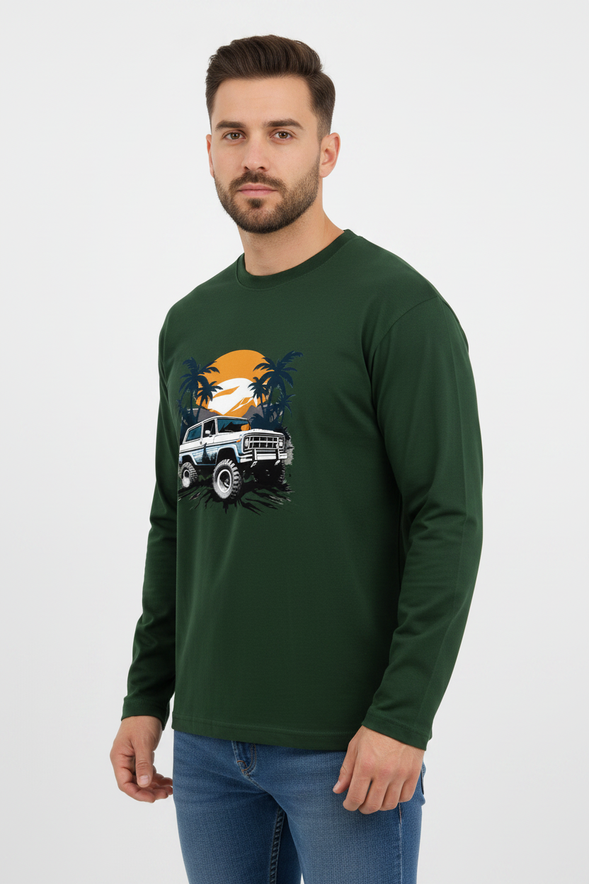 Beach Ride Full Sleeve T-Shirt – Unisex Cotton