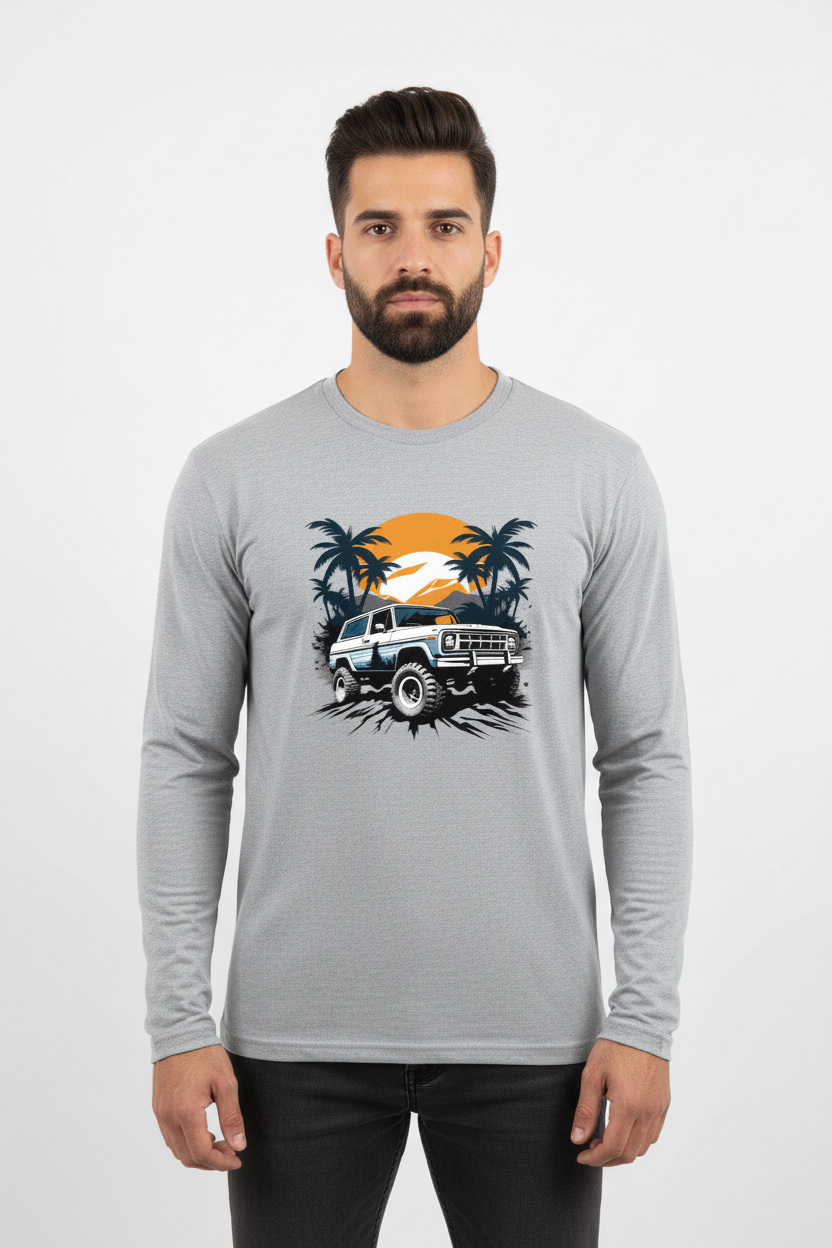 Beach Ride Full Sleeve T-Shirt – Unisex Cotton