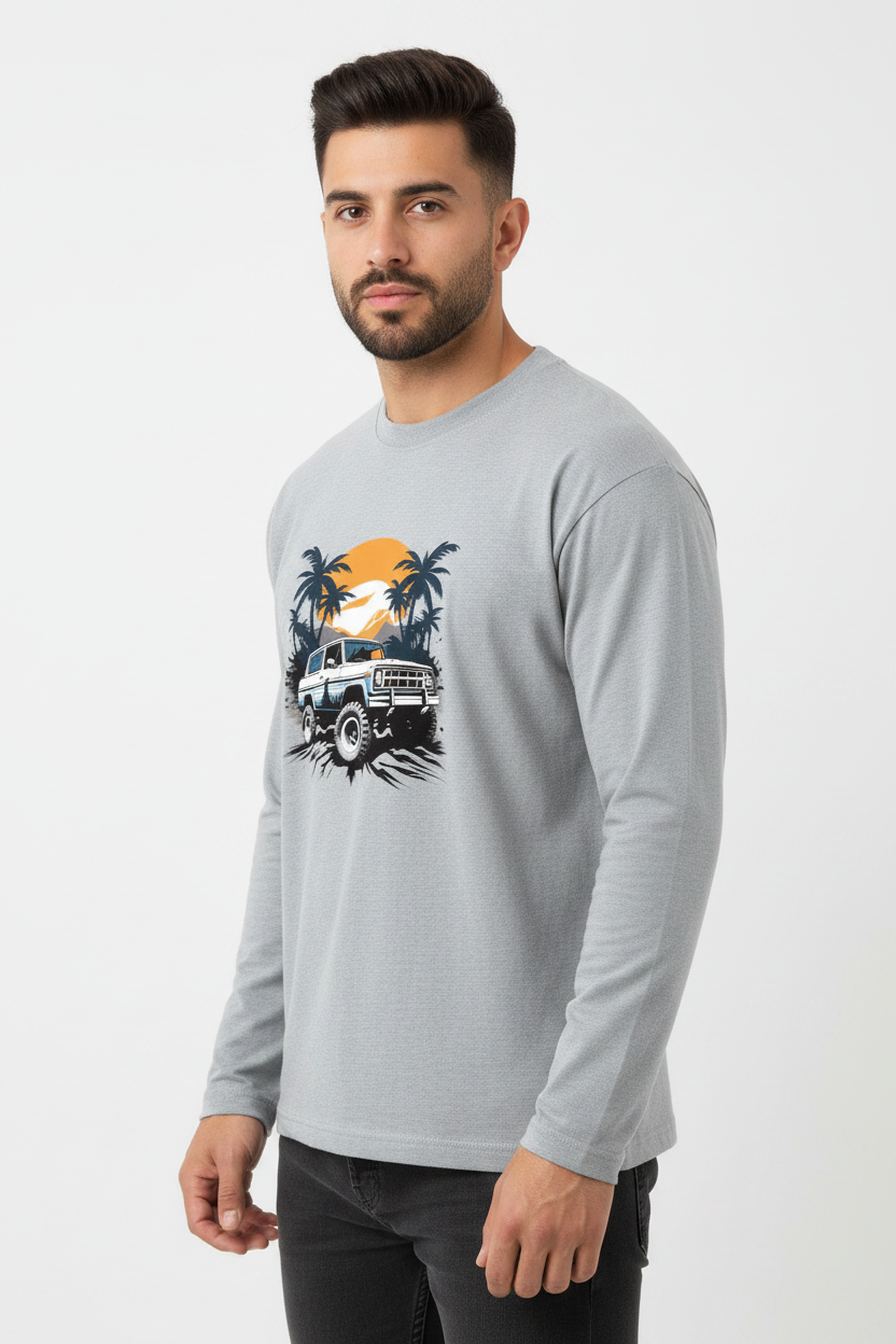 Beach Ride Full Sleeve T-Shirt – Unisex Cotton