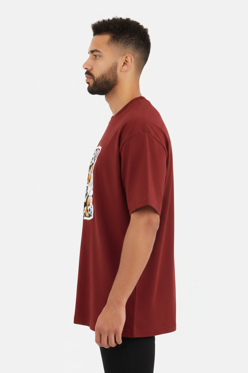 Left Side View – Burgundy Red