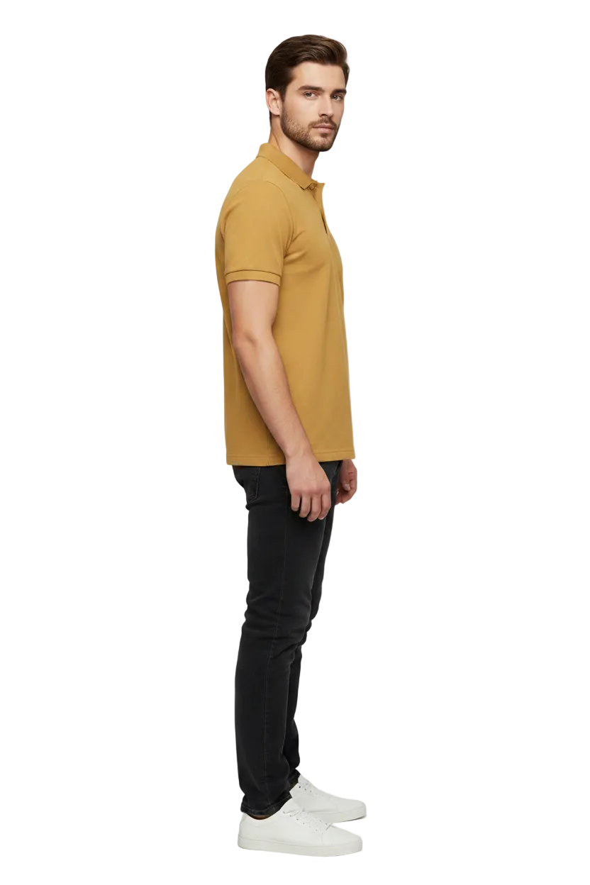 Left Side View – Golden Yellow Polo