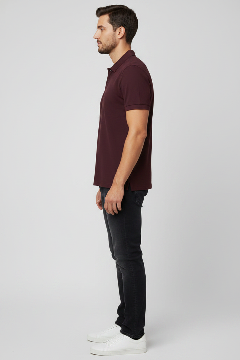 Left Side View – Maroon Polo