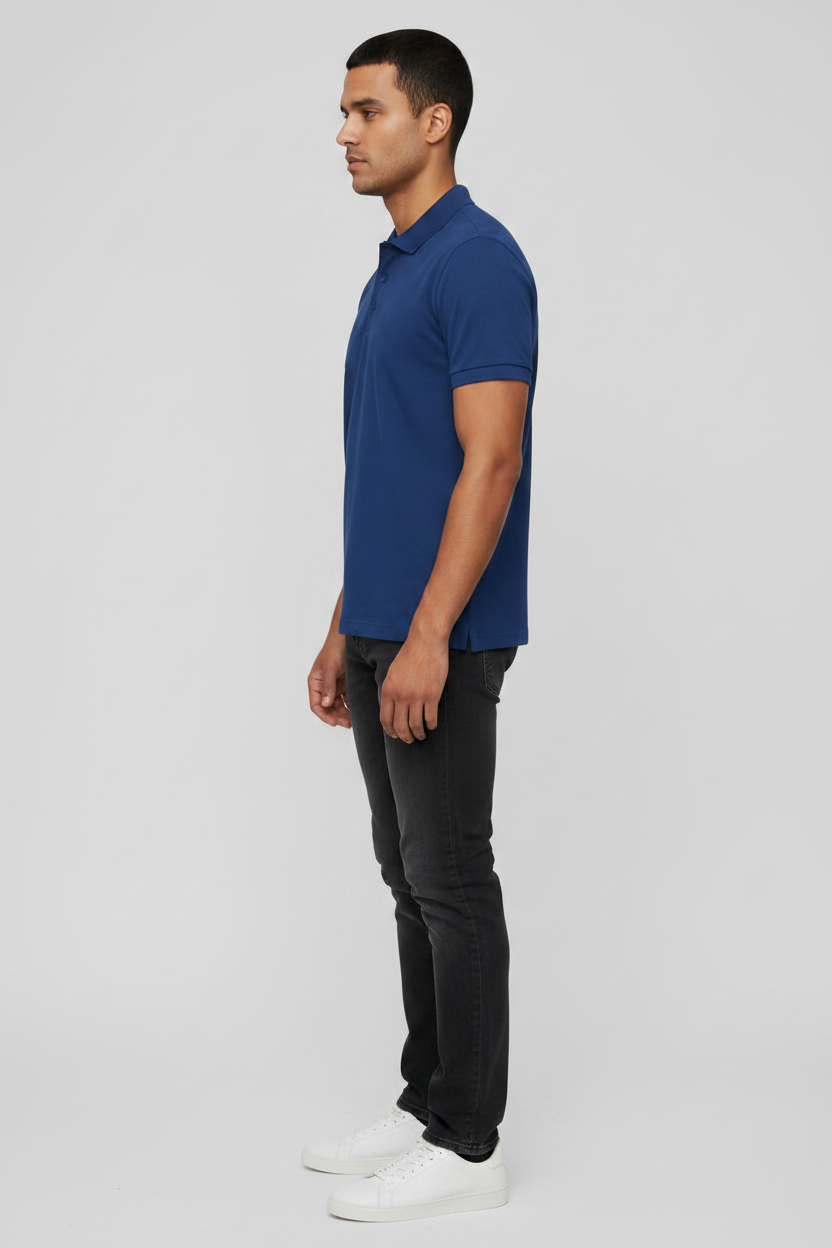 Left Side View – Royal Blue Polo