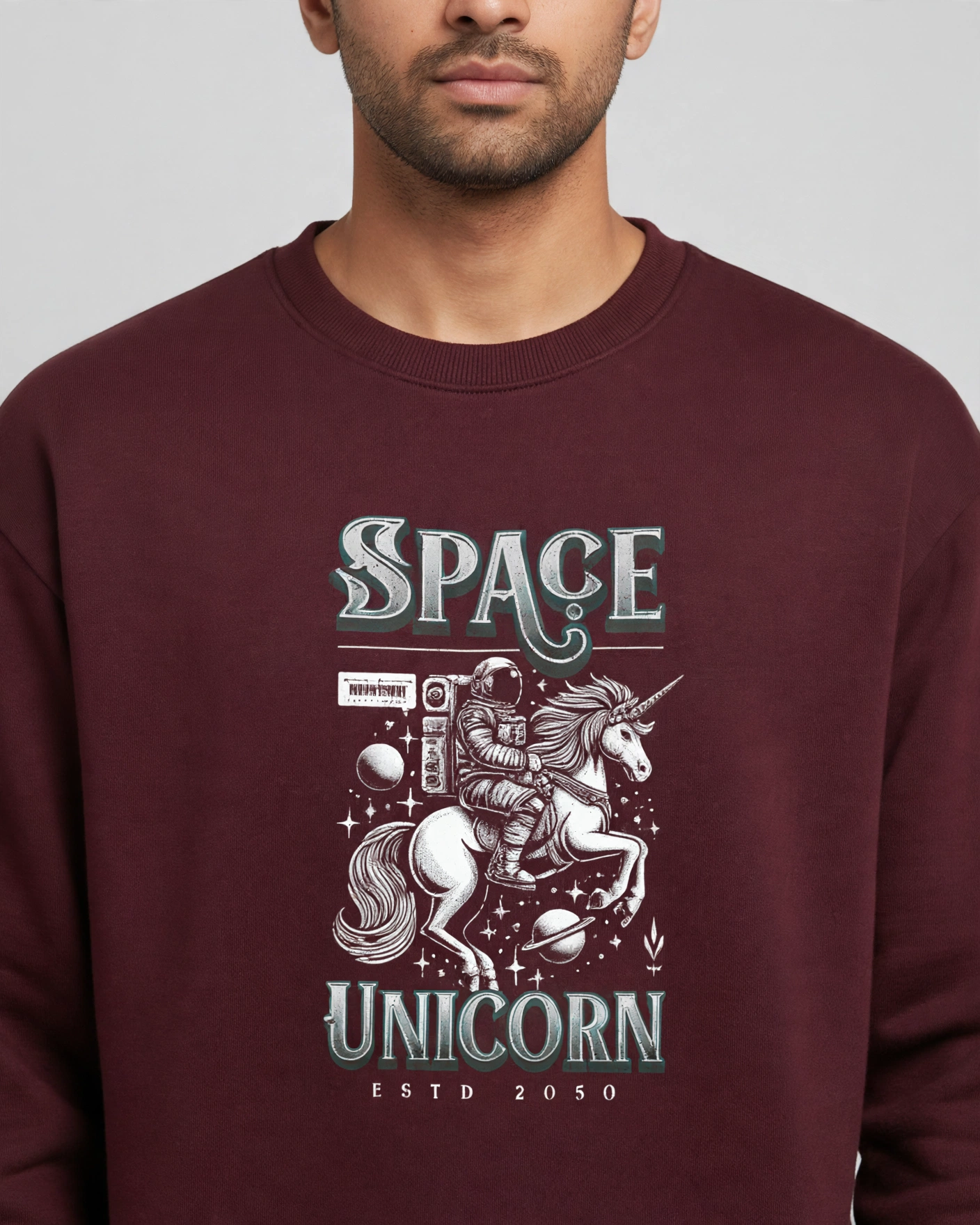 Space Unicorn Oversized Sweatshirt