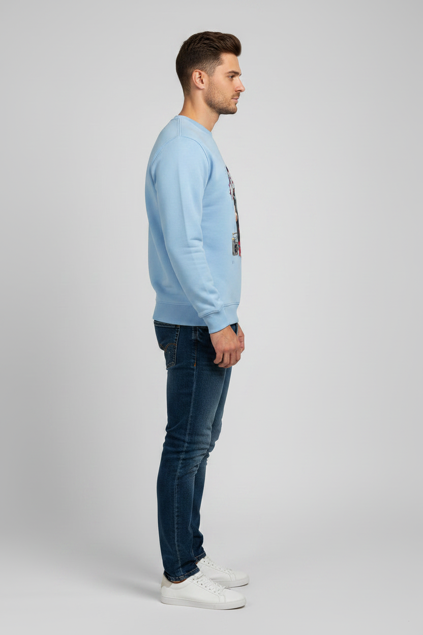 Mickey Sweatshirt Baby Blue – Right Side View