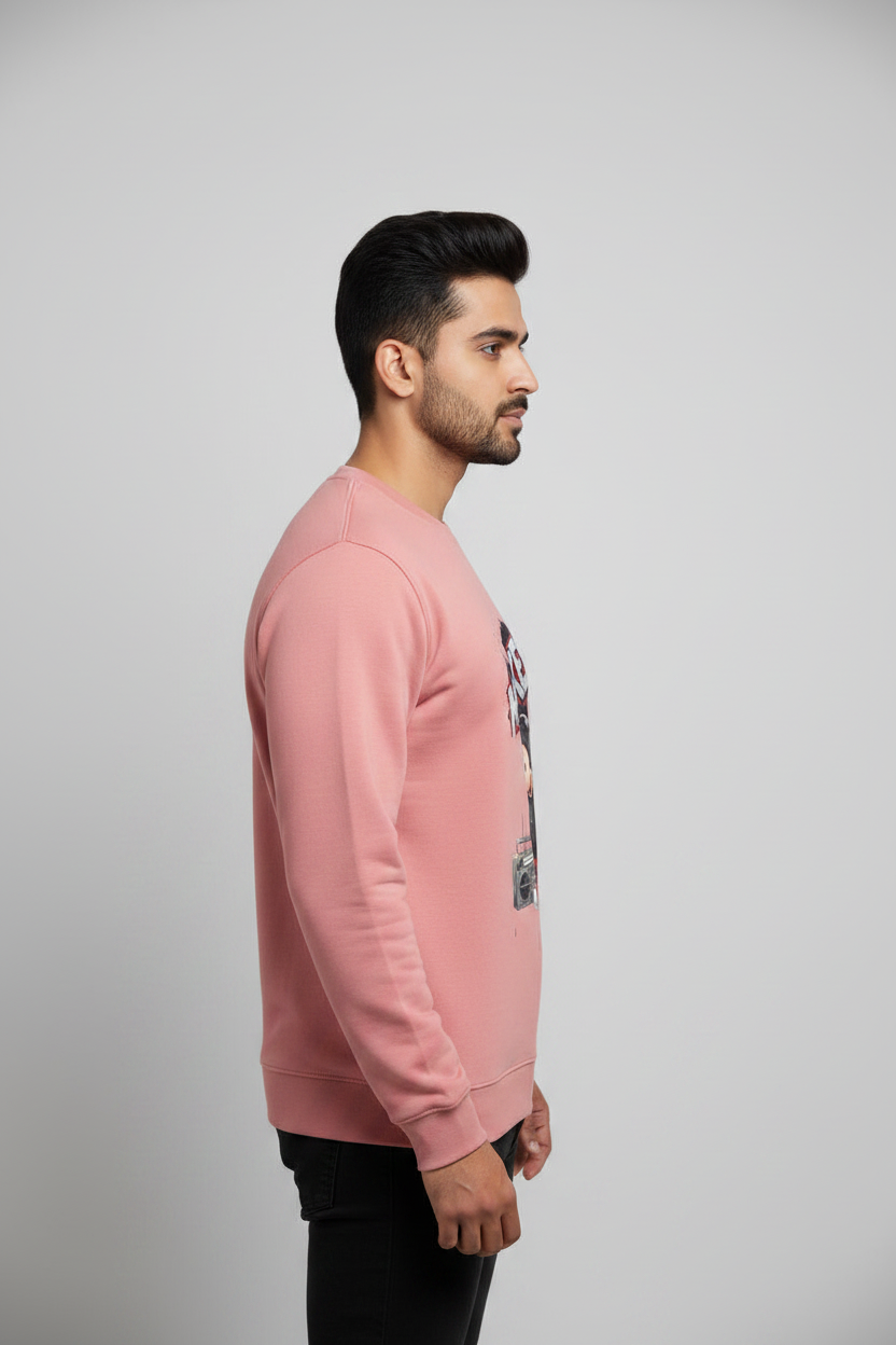Mickey Sweatshirt Coral – Right Side View