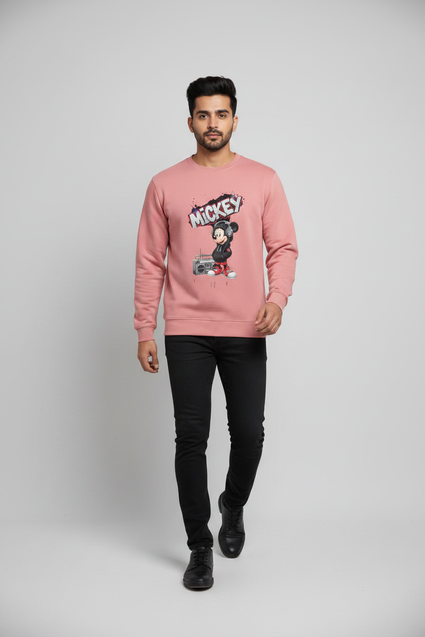 Mickey Sweatshirt Coral – Walking Front