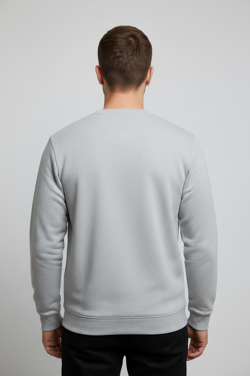 Mickey Sweatshirt Grey Melange – Back View