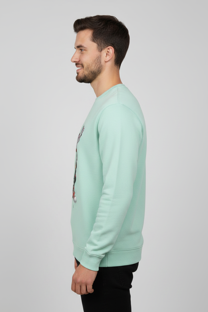 Mickey Sweatshirt Mint – Left Side View