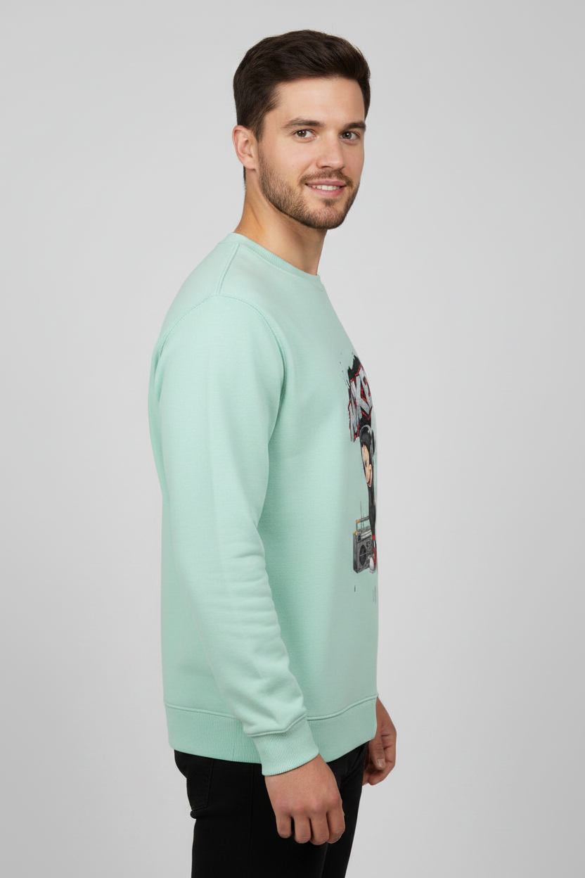 Mickey Sweatshirt Mint – Right Side View
