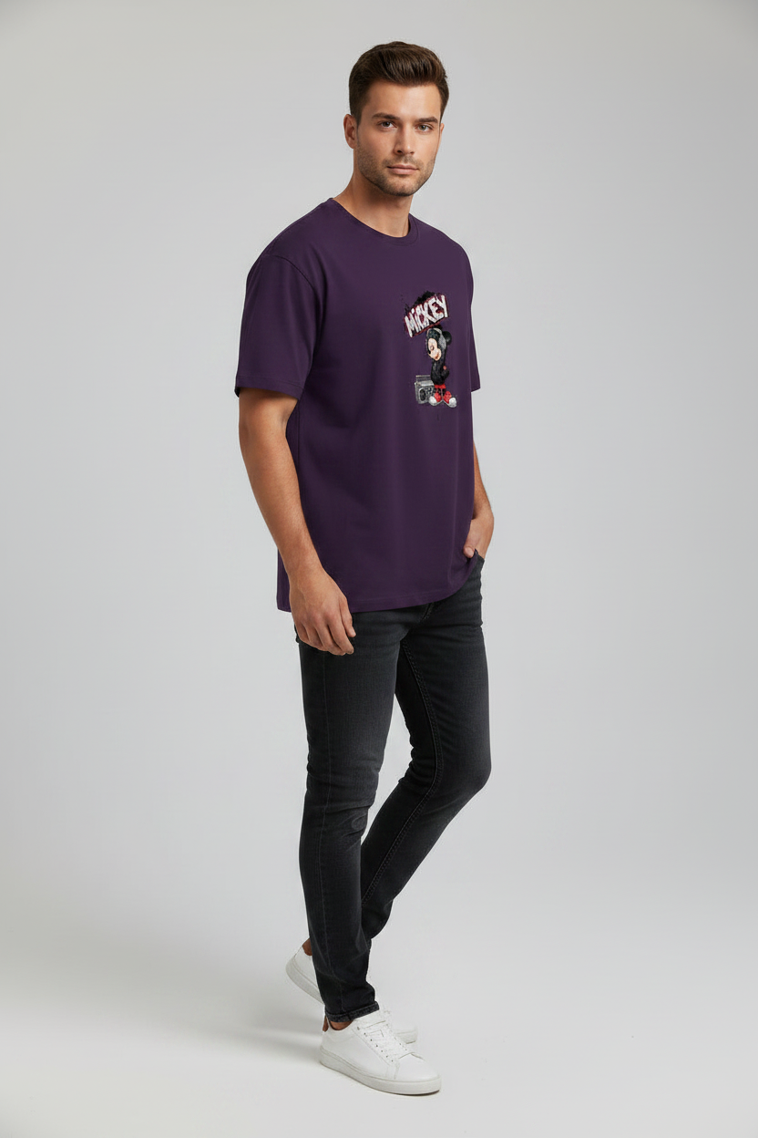 Mickey T-Shirt Purple – 45° Front Right