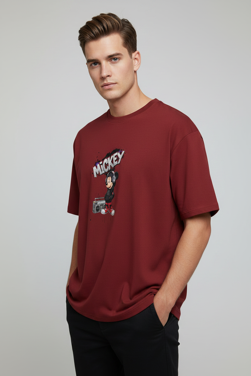 Mickey T-Shirt Red – 45° Front Right