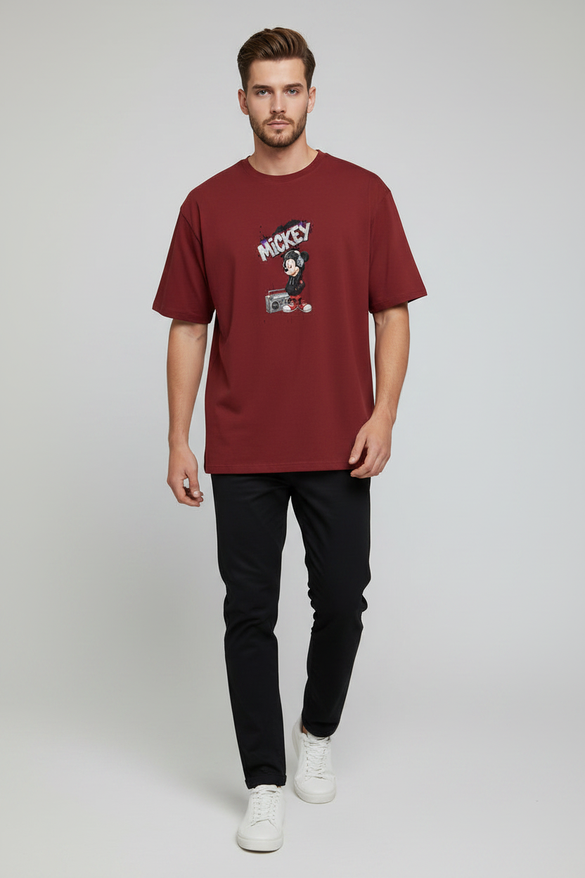 Mickey T-Shirt Red – Walking Front