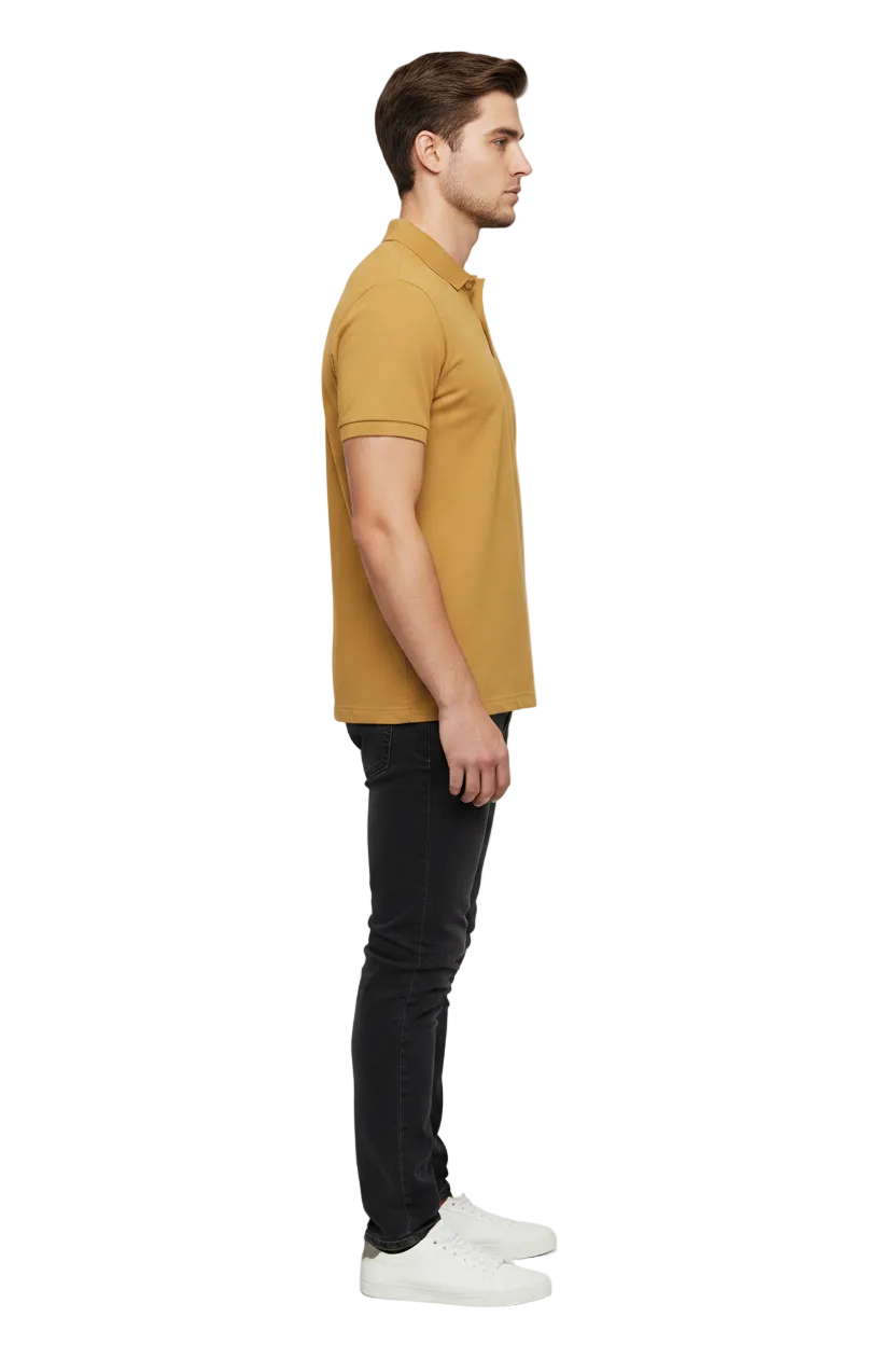 Right Side View – Golden Yellow Polo